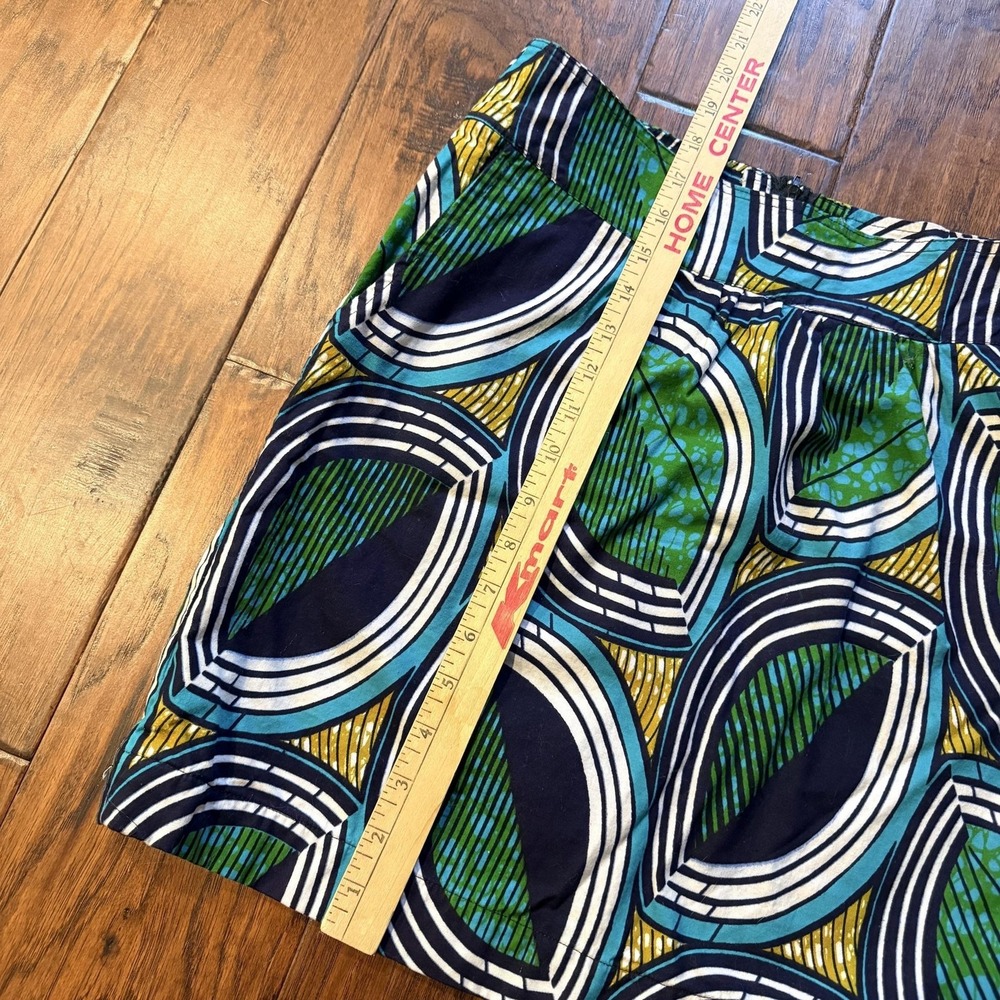 Hand sewn Skirt Womens Small Hitarget Tribal Wax Print fabric Cotton chic CUTE! - Picture 4 of 13